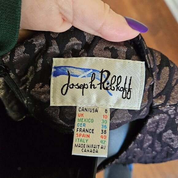 Joseph Ribkoff Y2K Animal Print Tiered Ruffle Dress - Picture 8 of 8